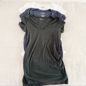 Set of 3 Gap/Old Navy Short Sleeve Maternity Shirt